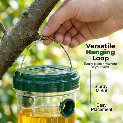 🐝☀️ Solar-powered wasp trap for patios and gardens 🔋🌿 – effective, rechargeable and weatherproof – chemical-free, covers up to 500 m² !