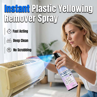 🧴 Multi‑Purpose Plastic Yellowing Remover Spray – From Yellowed to Bright White in Seconds! ✨💪 No scrubbing, no replacing – just spray, wait, and restore. 🛠️🟡
