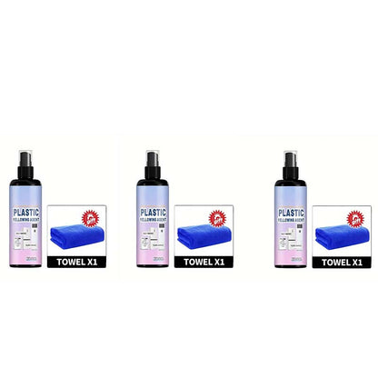 🧴 Multi‑Purpose Plastic Yellowing Remover Spray – From Yellowed to Bright White in Seconds! ✨💪 No scrubbing, no replacing – just spray, wait, and restore. 🛠️🟡