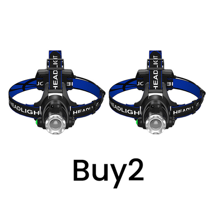 Rechargeable Zoomable Headlamp with Motion Sensor