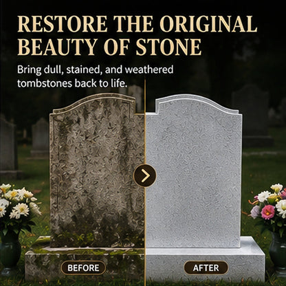 🏛️ Grave Marker Cleaning Spray + Microfiber Cloth – Removes moss and dirt – Cash on delivery 🔥✨