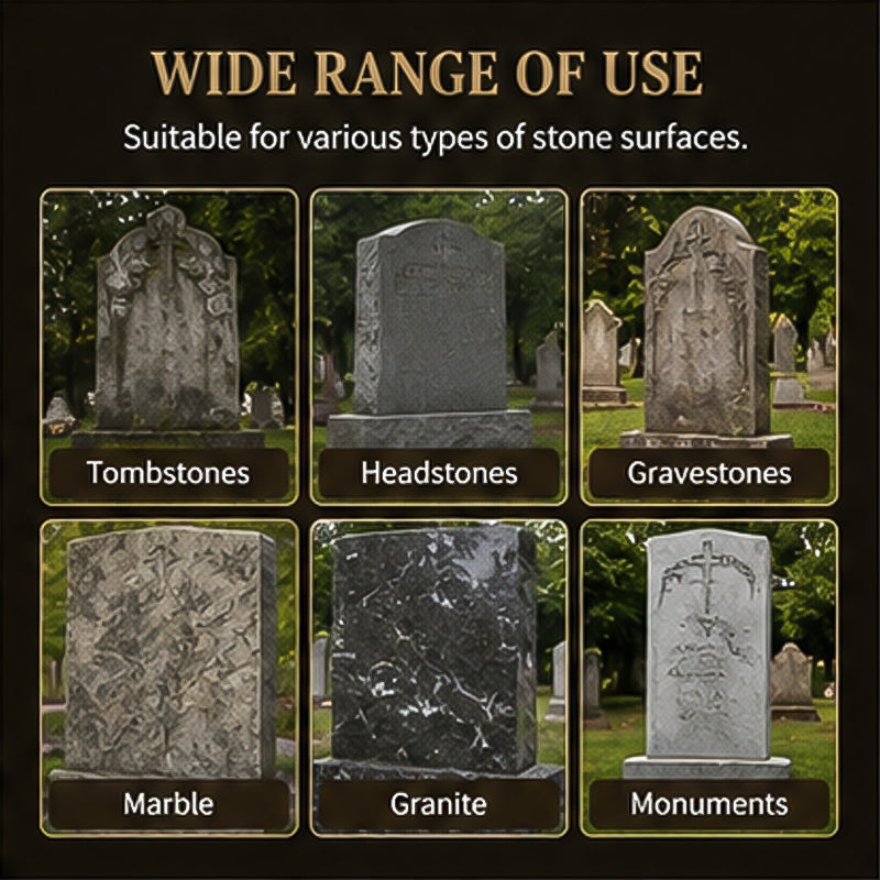 🏛️ Grave Marker Cleaning Spray + Microfiber Cloth – Removes moss and dirt – Cash on delivery 🔥✨