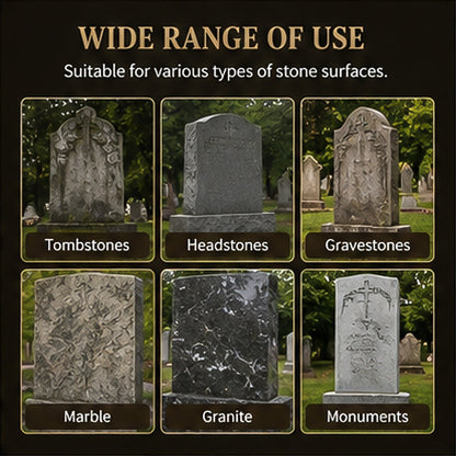 🏛️ Grave Marker Cleaning Spray + Microfiber Cloth – Removes moss and dirt – Cash on delivery 🔥✨