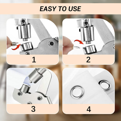 🛠️ 49% OFF! ✨ Eyelet Pliers Set – Durable, Complete, For Tarps & DIY 🔩