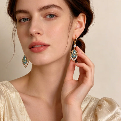 ✨Sky Blue Drop Dangle Hoop Earrings