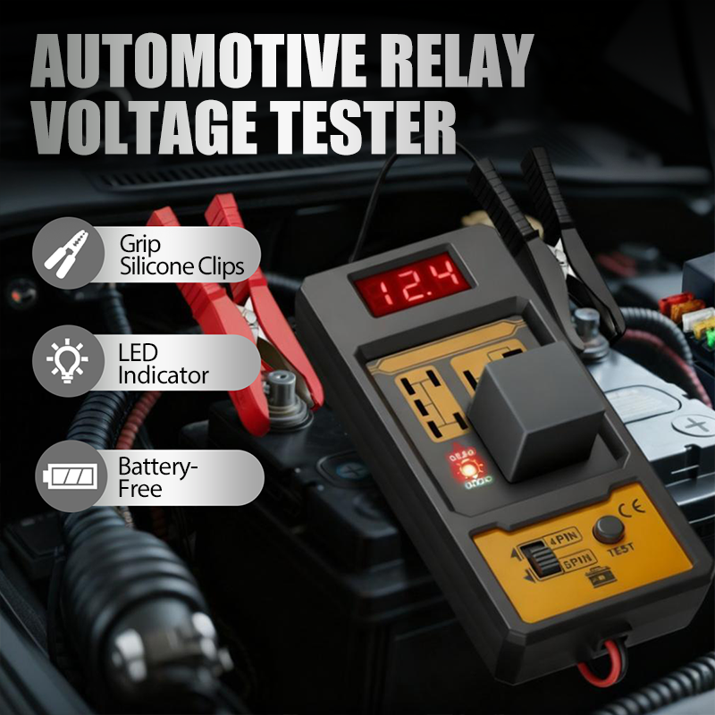 12V/24V Automotive Relay Voltage Tester with LED Indicator