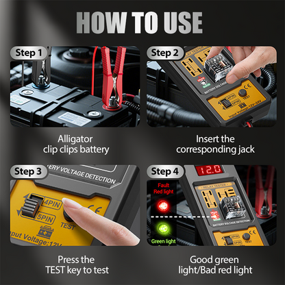 12V/24V Automotive Relay Voltage Tester with LED Indicator