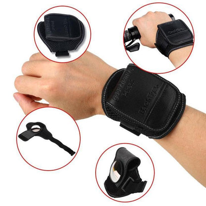 Bicycle wrist safety rear-view mirror