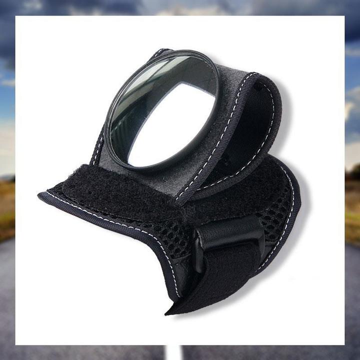 Bicycle wrist safety rear-view mirror