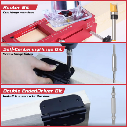 📢📢 50% OFF !! ⏰ Adjustable Door Hinge Mortise Jig Kit – Precision Routing, Quick Setup & Perfect for Carpenters, Joiners & DIY Home Renovations 🔧✨