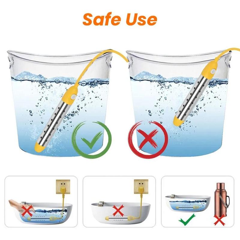🛁 ⏰ Safe Anti-Scald Immersion Heater for Travel & Home – Compact & overheat protection – Perfect for heating drinks or baby food while travelling – dual voltage & fast heating 🔥