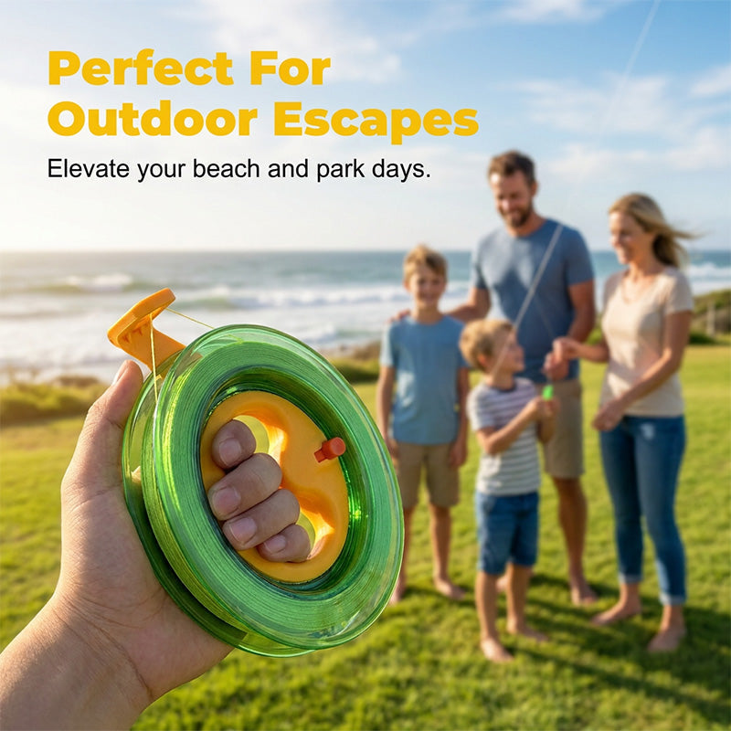 Ergonomic Kite Line Winder with Lock