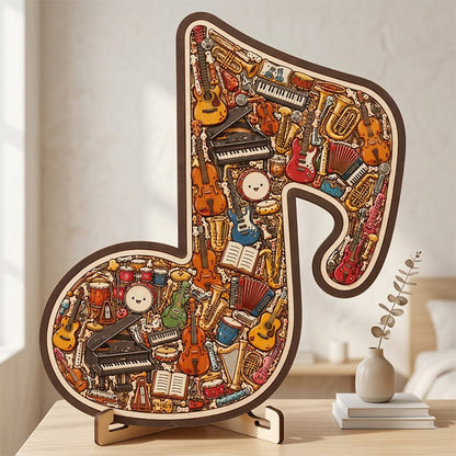 📢📢50% OFF !! ⏰Wooden Musical Note Jigsaw Puzzle🎶🧩