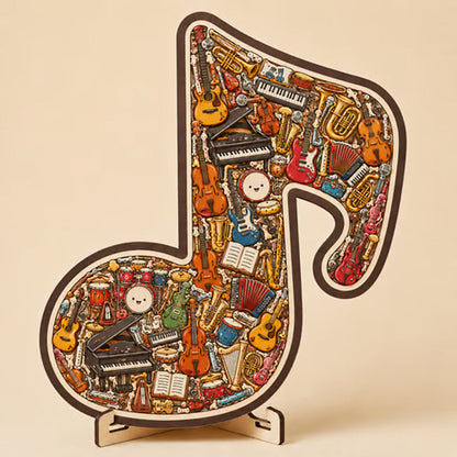 📢📢50% OFF !! ⏰Wooden Musical Note Jigsaw Puzzle🎶🧩