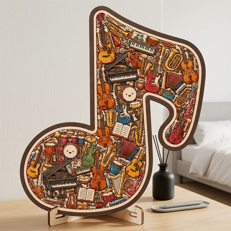 📢📢50% OFF !! ⏰Wooden Musical Note Jigsaw Puzzle🎶🧩