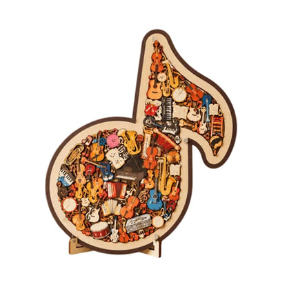 📢📢50% OFF !! ⏰Wooden Musical Note Jigsaw Puzzle🎶🧩