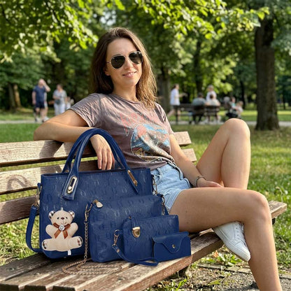 🔥Limited-time offer✨Women's Multifunctional 4-in-1 Leather Handbag