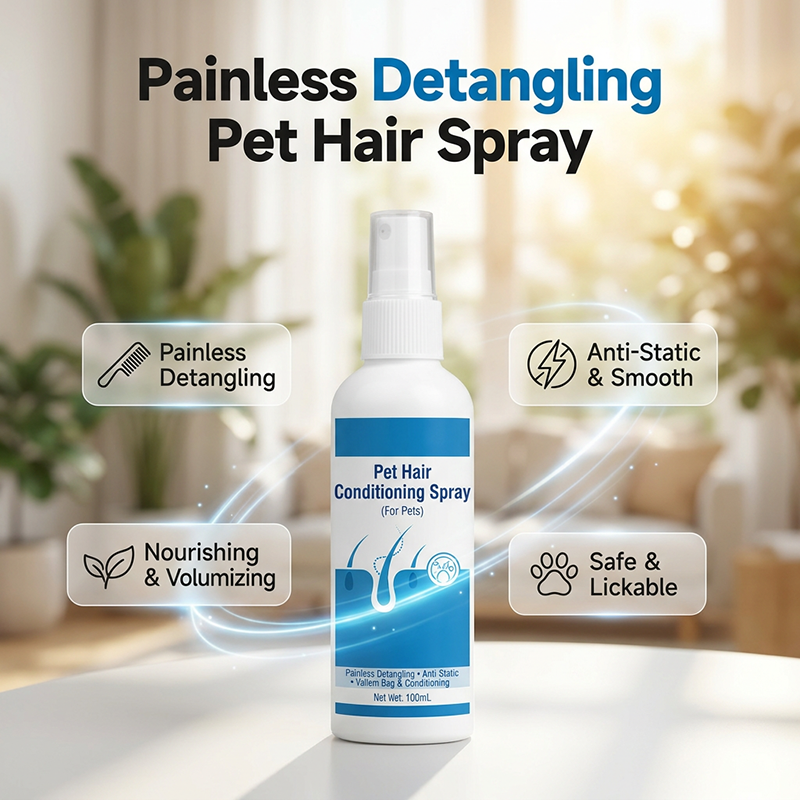 Gentle Pet Detangling Spray for Matted Fur