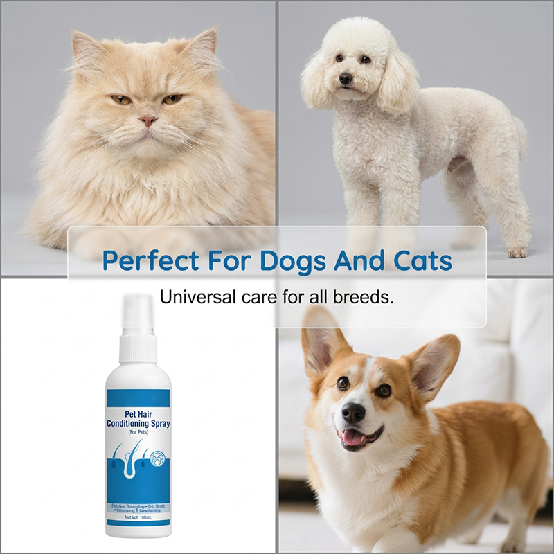 Gentle Pet Detangling Spray for Matted Fur