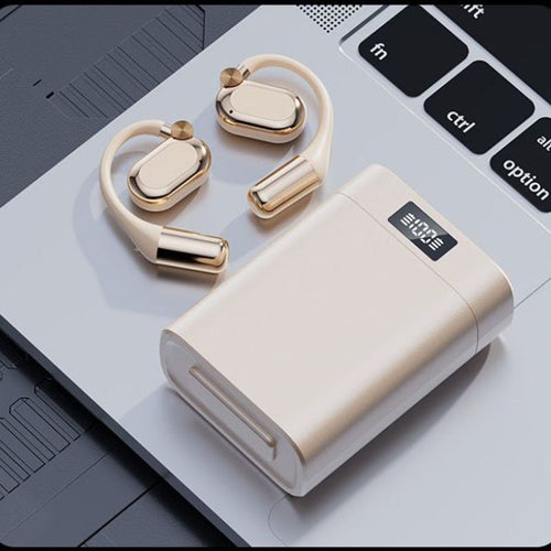 📢📢50% OFF !!⏰Open-Ear Wireless Earphones – Comfort Fit, Bluetooth 5.4 & LED Flashlight Case 🔦