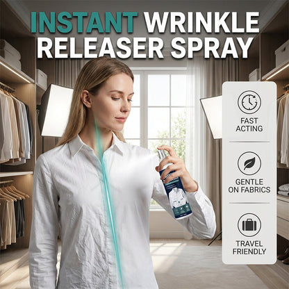 👔Wrinkle-reducing spray for clothing✨ Instant wrinkle release – no iron, travel-ready, static-free & fresh.