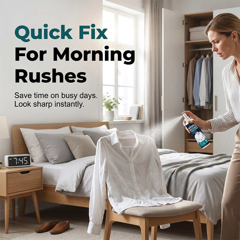 👔Limited Time 49 % OFF✨ Instant wrinkle release – no iron, travel-ready, static-free & fresh.