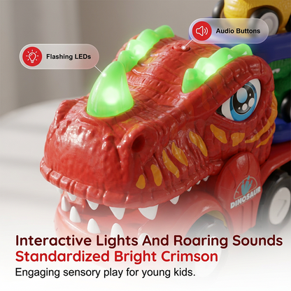 Double-Decker Dinosaur Transport Truck Toy