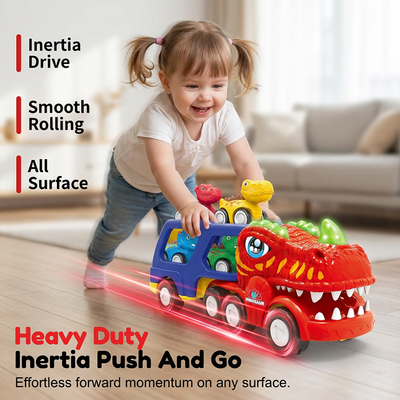 Double-Decker Dinosaur Transport Truck Toy