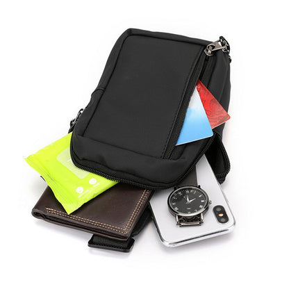 🧩 Multi-Compartment Sling Bag with Anti-Theft Back Pocket — Organise Your EDC, Protect Your Valuables