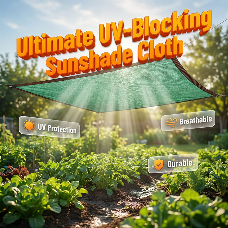 ☀️ 90% UV-Block Sunshade Cloth – HDPE Mesh, Reinforced Edges, for Garden & Patio 🌞
