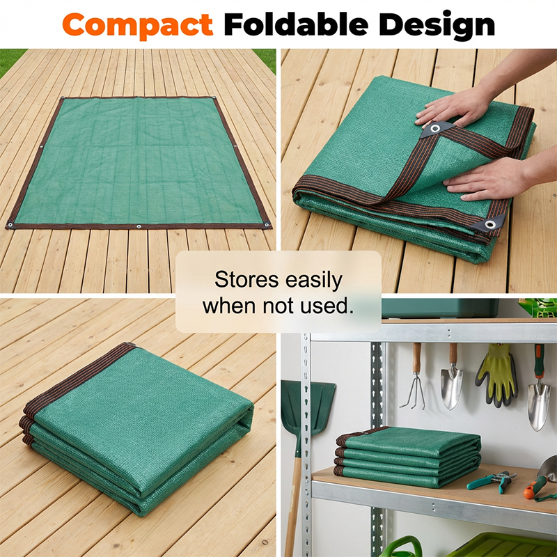 ☀️ 90% UV-Block Sunshade Cloth – HDPE Mesh, Reinforced Edges, for Garden & Patio 🌞