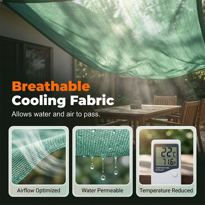 ☀️ 90% UV-Block Sunshade Cloth – HDPE Mesh, Reinforced Edges, for Garden & Patio 🌞