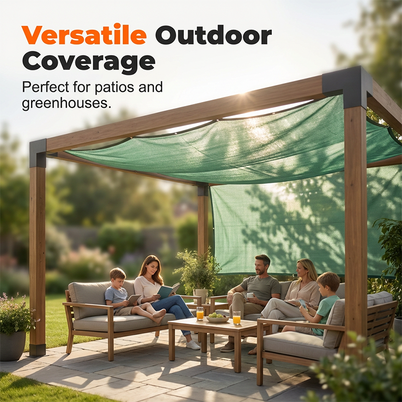☀️ 90% UV-Block Sunshade Cloth – HDPE Mesh, Reinforced Edges, for Garden & Patio 🌞