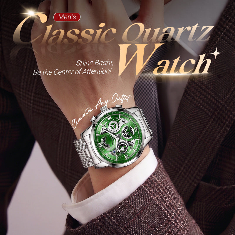 ⌚  Men's Classic Quartz Watch – Durable Band, Timeless Style 🖤