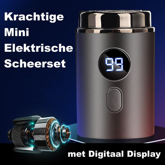 Potente miniafeitadora eléctrica para hombre con pantalla digital