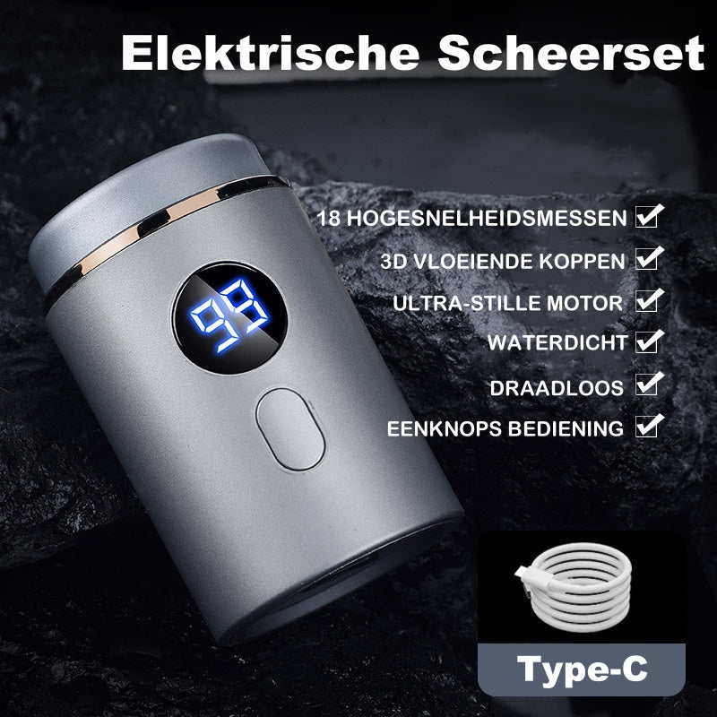 Potente miniafeitadora eléctrica para hombre con pantalla digital