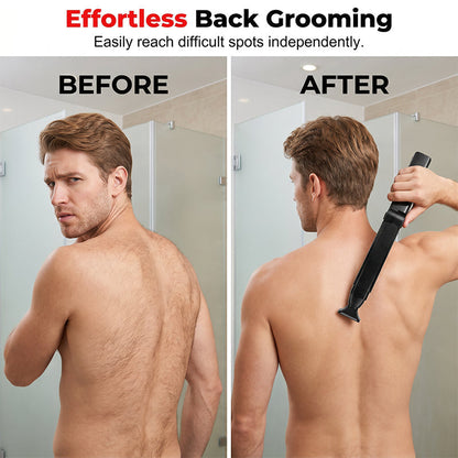🪒💪 Reach-Anywhere Body Trimmer – Extendable handle, precision heads. Trim back, chest & legs yourself – no help needed! 🧔✨