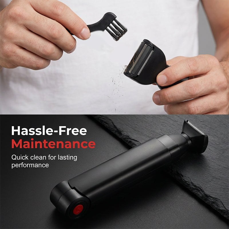 🪒💪 Reach-Anywhere Body Trimmer – Extendable handle, precision heads. Trim back, chest & legs yourself – no help needed! 🧔✨