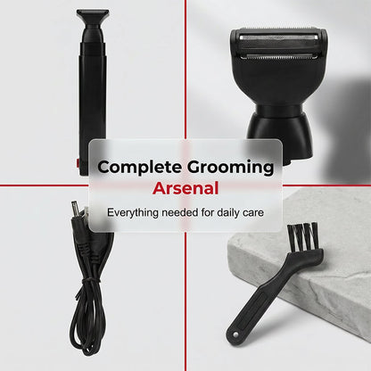 🪒💪 Reach-Anywhere Body Trimmer – Extendable handle, precision heads. Trim back, chest & legs yourself – no help needed! 🧔✨