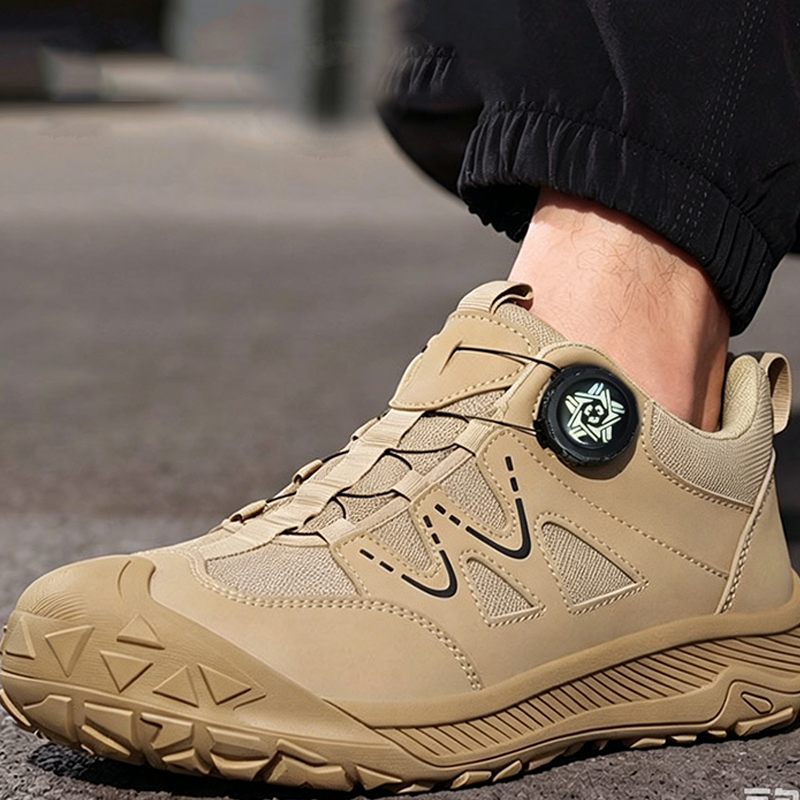 Steel Toe Safety Shoes with Rotary Lacing System