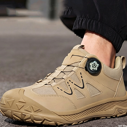 Steel Toe Safety Shoes with Rotary Lacing System