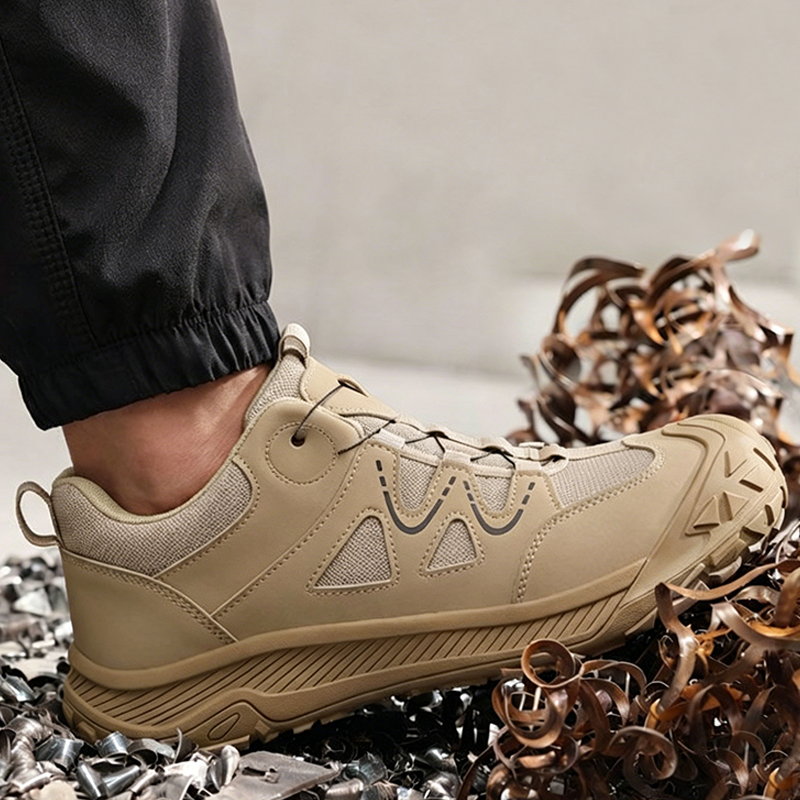 Steel Toe Safety Shoes with Rotary Lacing System