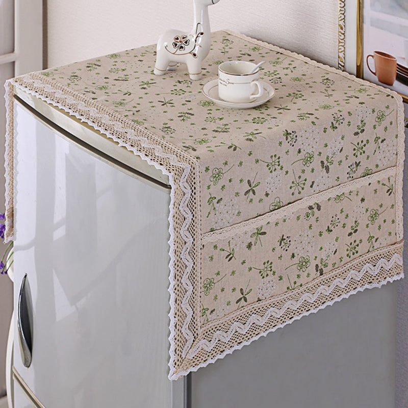 ✨Cotton Linen Refrigerator Dust Cover with Pockets