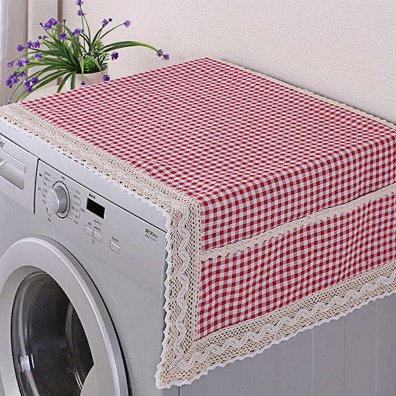 ✨Cotton Linen Refrigerator Dust Cover with Pockets