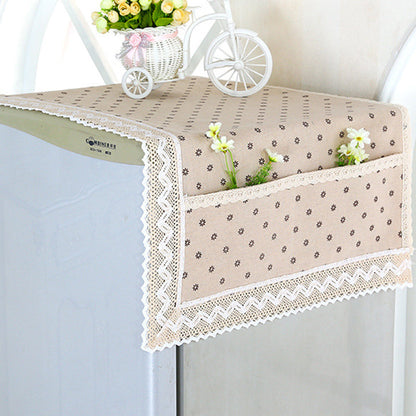 ✨Cotton Linen Refrigerator Dust Cover with Pockets