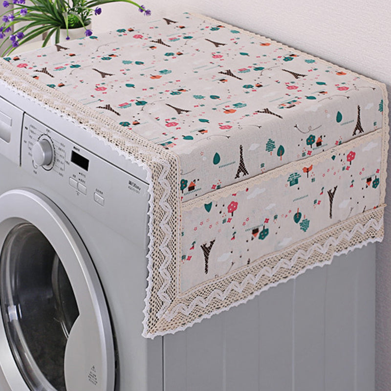 ✨Cotton Linen Refrigerator Dust Cover with Pockets