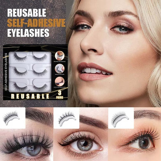 🥳2026 HOT SALE🥳💞50K+ SOLD!👁️✨Reusable Self‑Adhesive False Eyelashes – No glue needed, just press & go. Natural curl, reusable & easy to remove. A beauty game‑changer! 💕🌸