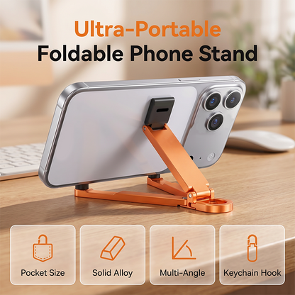 ⚡Buy 1, Get 1 Free💥Mini Aluminum Phone Stand Keychain Foldable Desktop Holder