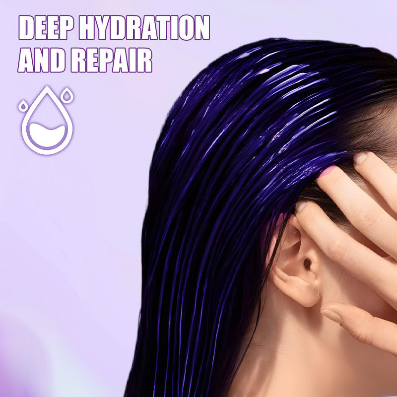 🎉 LIMITED TIME 50% OFF! 🔥Moisturizing Purple Hair Mask with Long-Lasting Scent