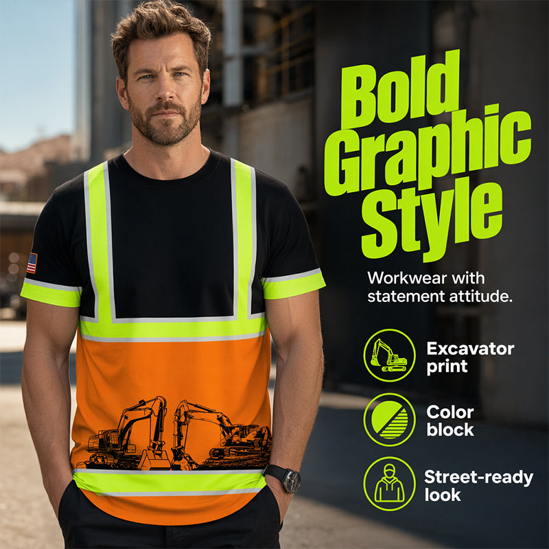 ⏳Time-Limited Special⏰High Visibility Workwear T-Shirt – Standout Safety Design 🚧